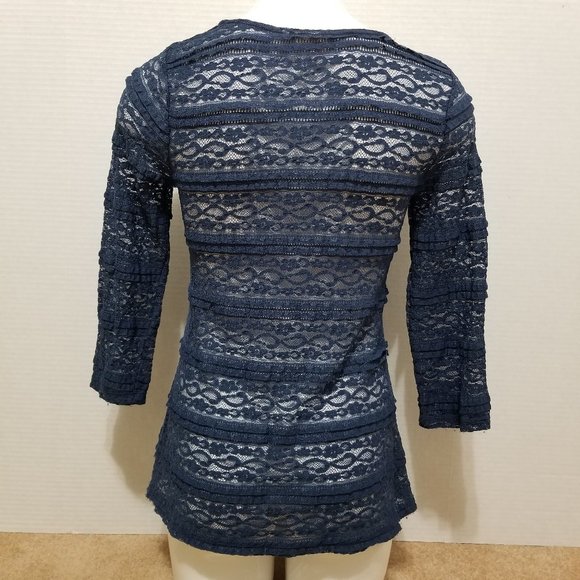 Lilka top Small Colette unlined floral lace boho stretch Anthropologie - Picture 3 of 10